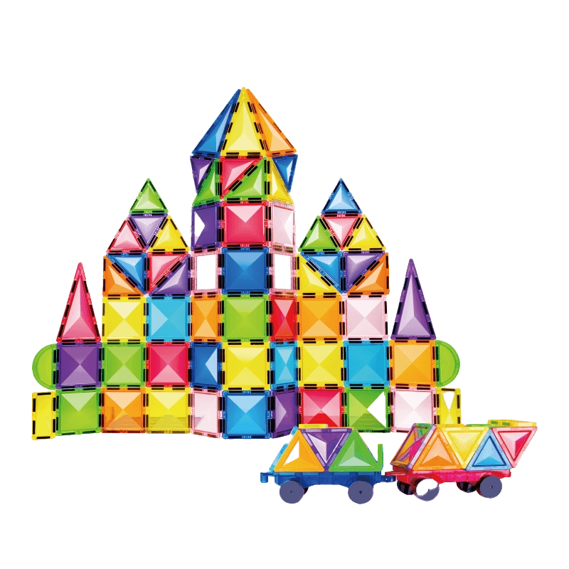 Leo & Friends Magnetic Tiles Puzzle – 100 PCS Building Set 3+