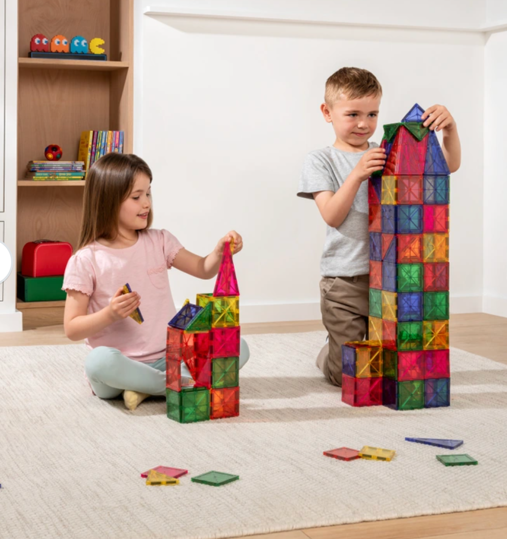 Leo & Friends Magnetic Tiles Puzzle – 100 PCS Building Set 3+