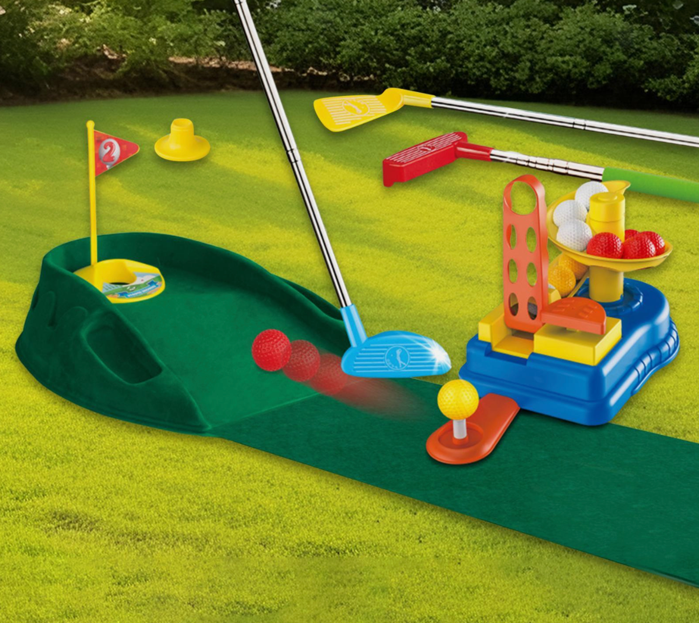 Toddlers Golf Set – Kids Golf Clubs, Putting Mat & Educational Indoor/Outdoor Golf Game