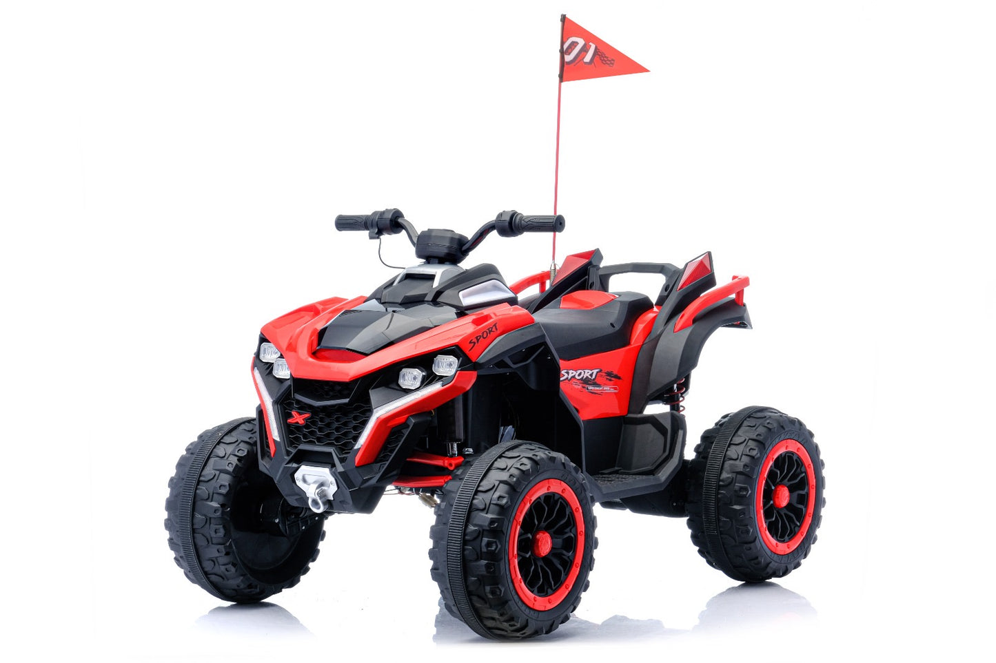 Super Power Electric Quad Ride On ATV | 24V - Red