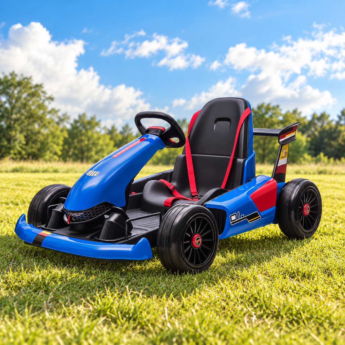 Xmas Club - 24V Kids Electric Go-Kart with Parental Control | Blue