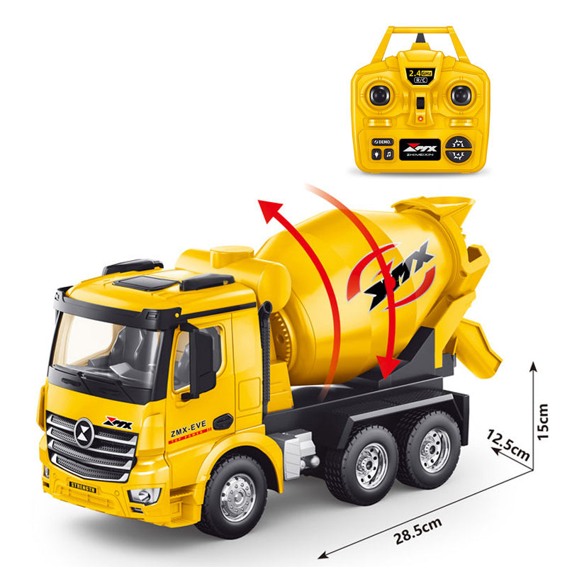 ZMX Engineering Cement Mixer Truck Toy with Remote Control