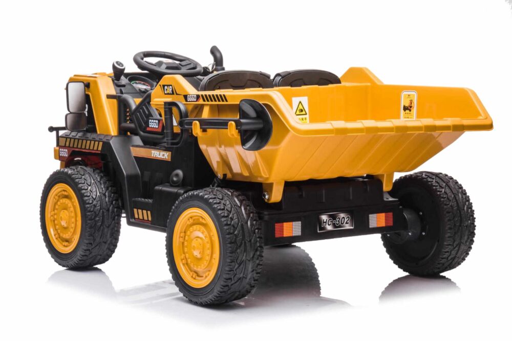 Kids Yellow Electric Dumper Truck with Shovel 12V Electric Ride On