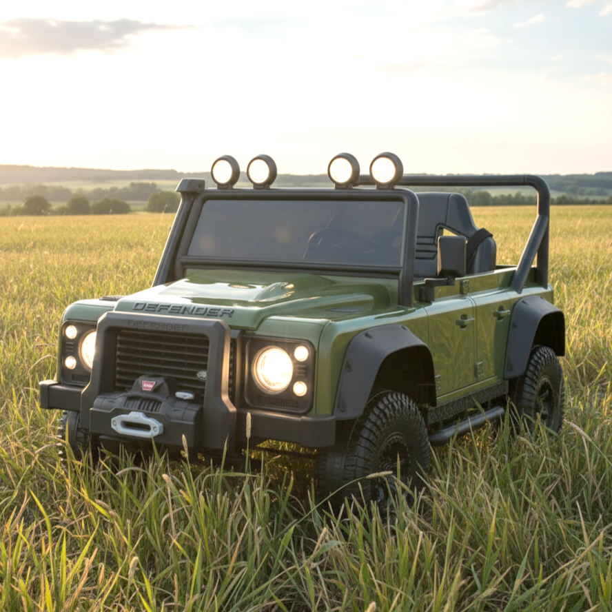 Xmas Club - Landrover Defender Official 12V Ride On | Green