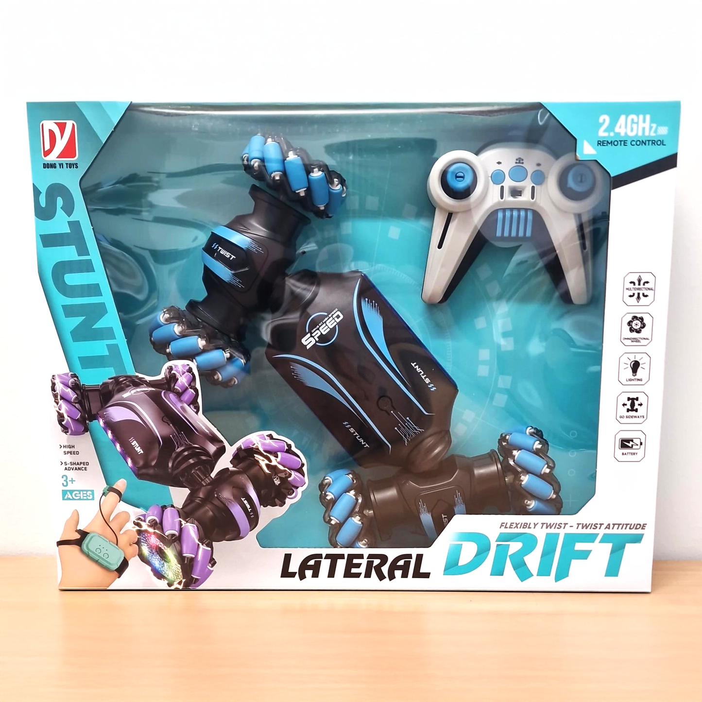 Lateral Drift Remote Control Stunt Car – 2.4GHz with Lighting Effects