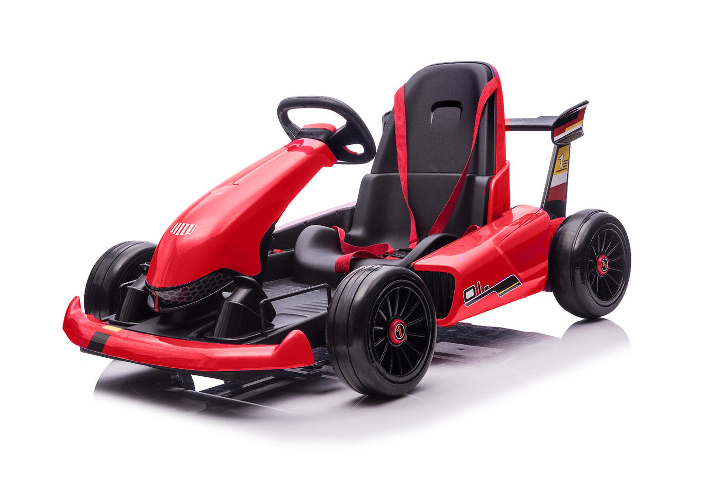 24V Childrens Red Ride-on Electric Go-Kart with Parental Control