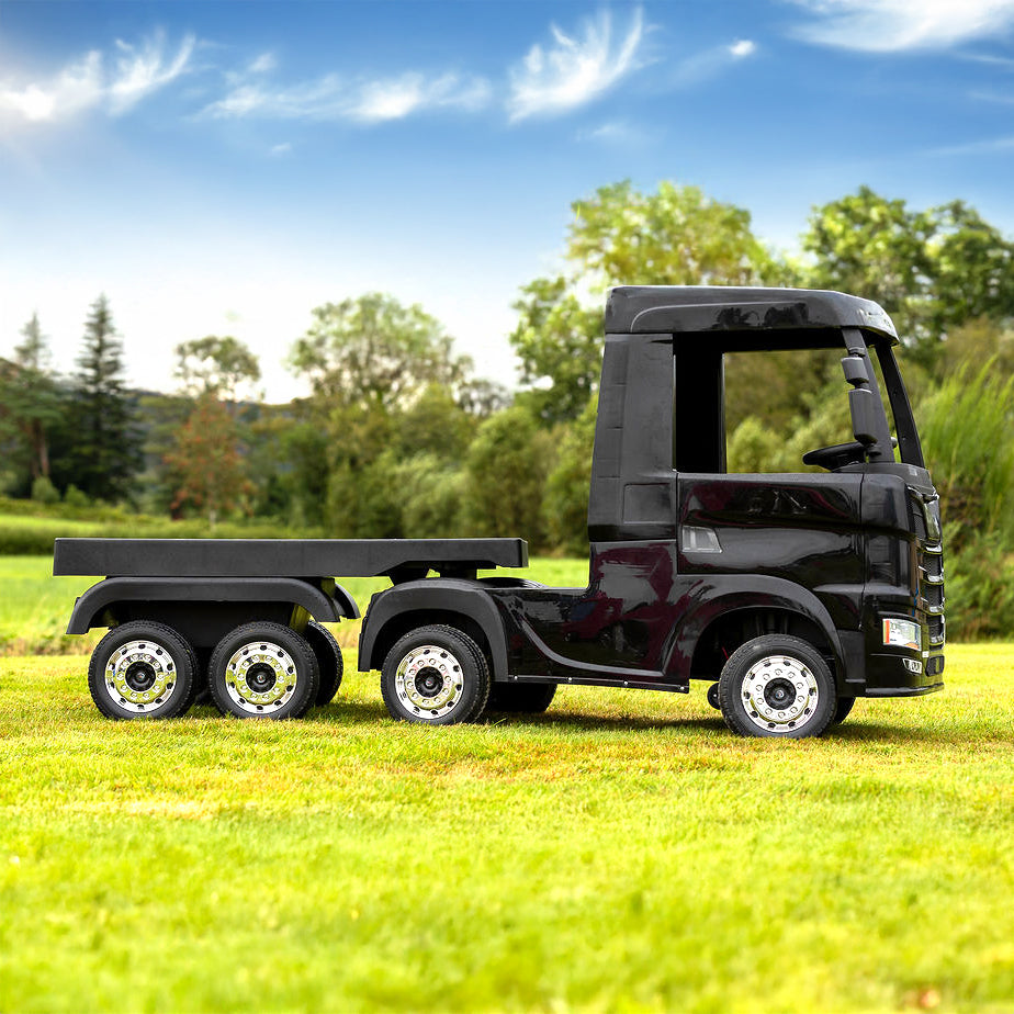 Official Scania Black 24v Ride-On Truck & Trailer
