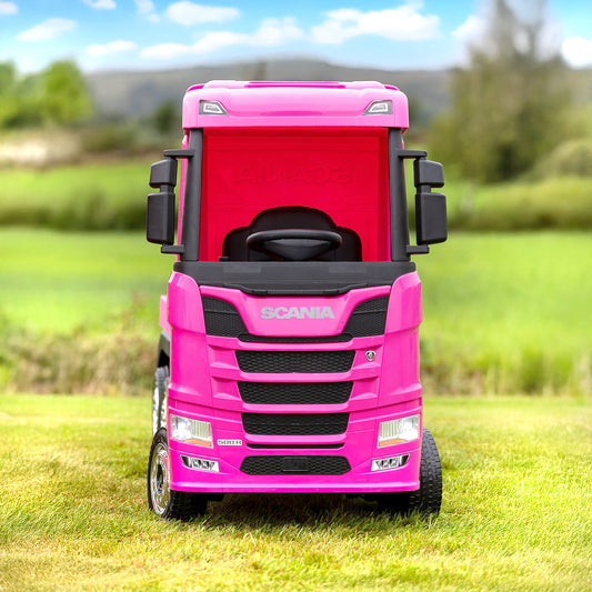 Official Scania 24V Pink Ride-On Truck & Trailer