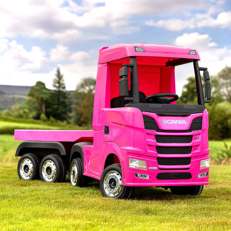 Xmas Club - Official Scania 24V Pink Ride-On Truck & Trailer