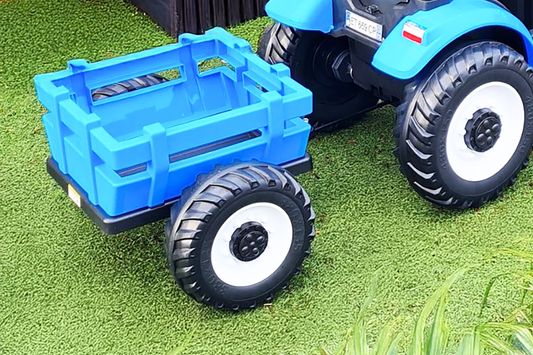 Blue Trailer and Hitch for T7 New Holland Tractor