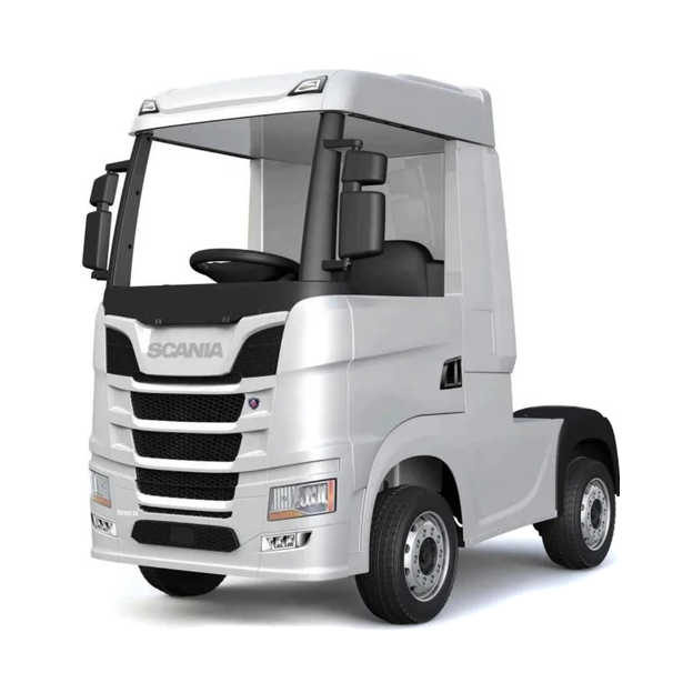 Xmas Club - Official Scania 24V White Ride-On Truck & Trailer