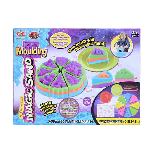 Kinetic Magic Sand Cake Set – Creative Arts & Crafts Kit (Ages 3+)