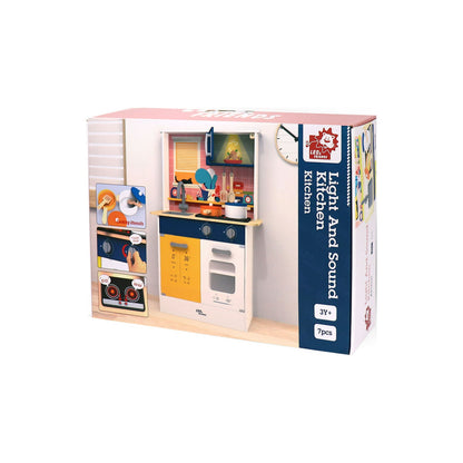 Leo & Friends Wooden Light & Sound Kitchen Set – Pretend Play Cooking 3+