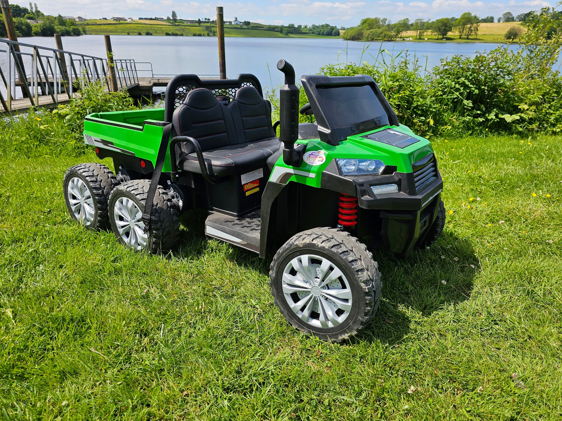 6 Wheel Green Gator Ride On Farm Truck | 24V Ride On – AKAC Ride On Toys