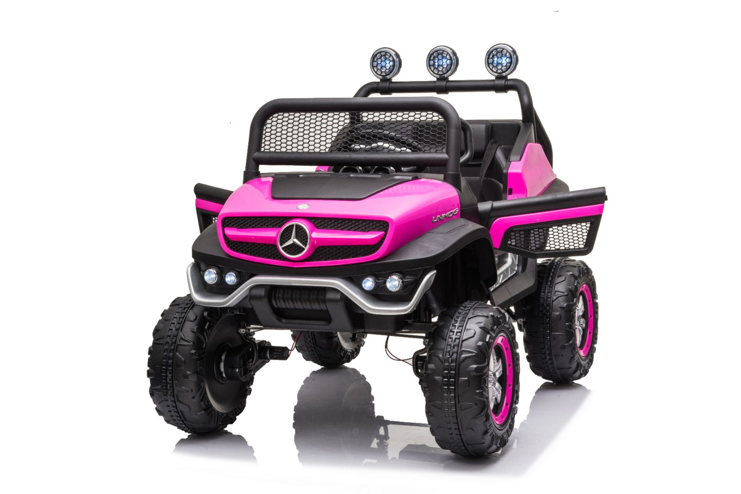 Mercedes Benz Pink Unimog Ride On Jeep for Kids (Ex-Display)