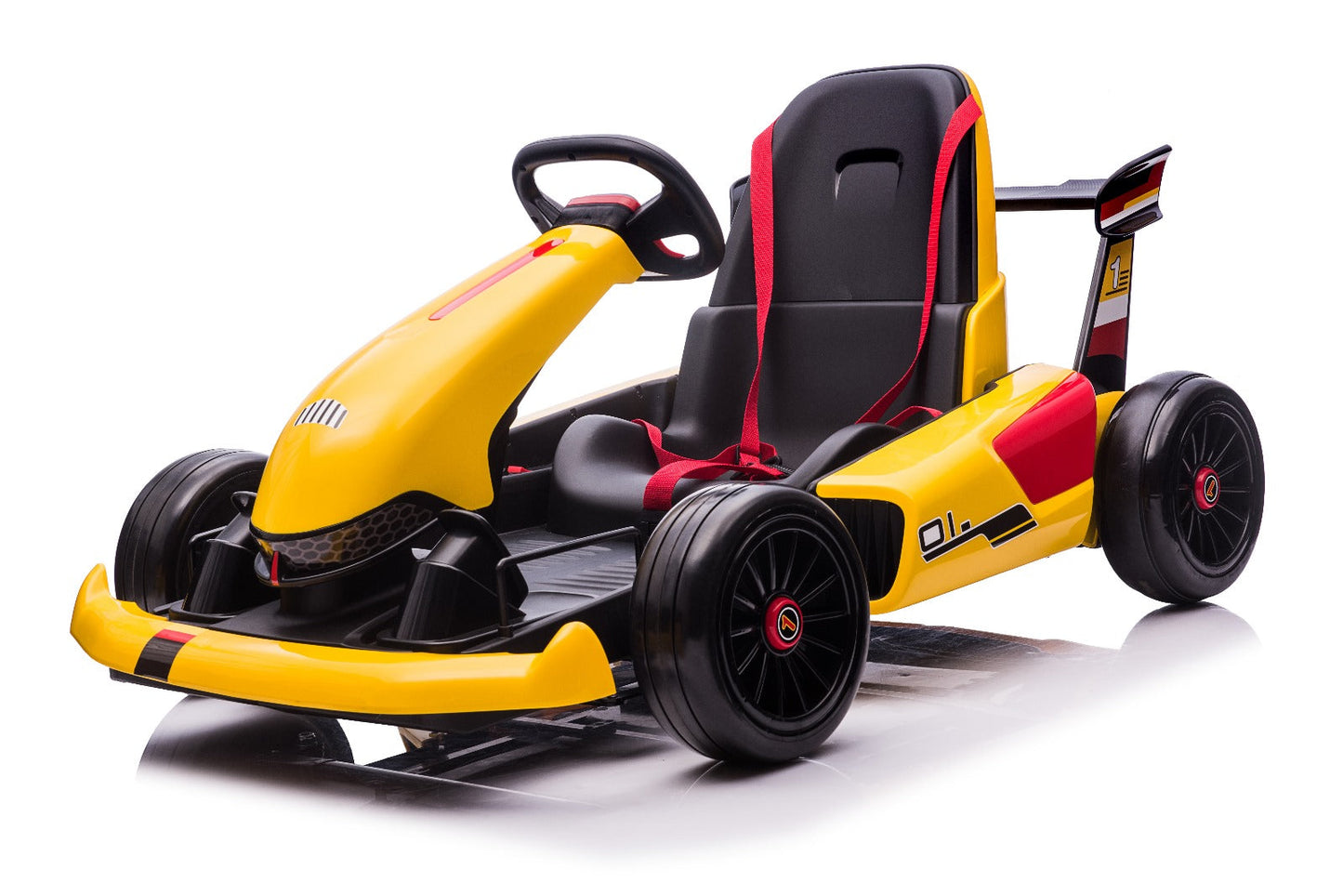 yellow ride on kids go kart