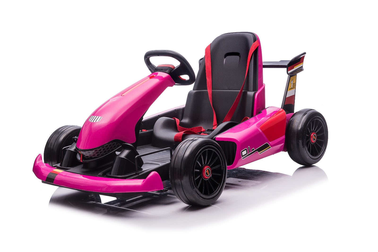 pink ride on kids go kart