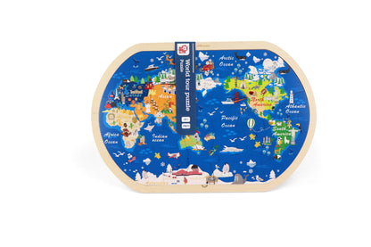 Leo & Friends World Tour Kid’s Jigsaw Puzzle – 48-Piece Wooden Educational Puzzle for Kids 3–6