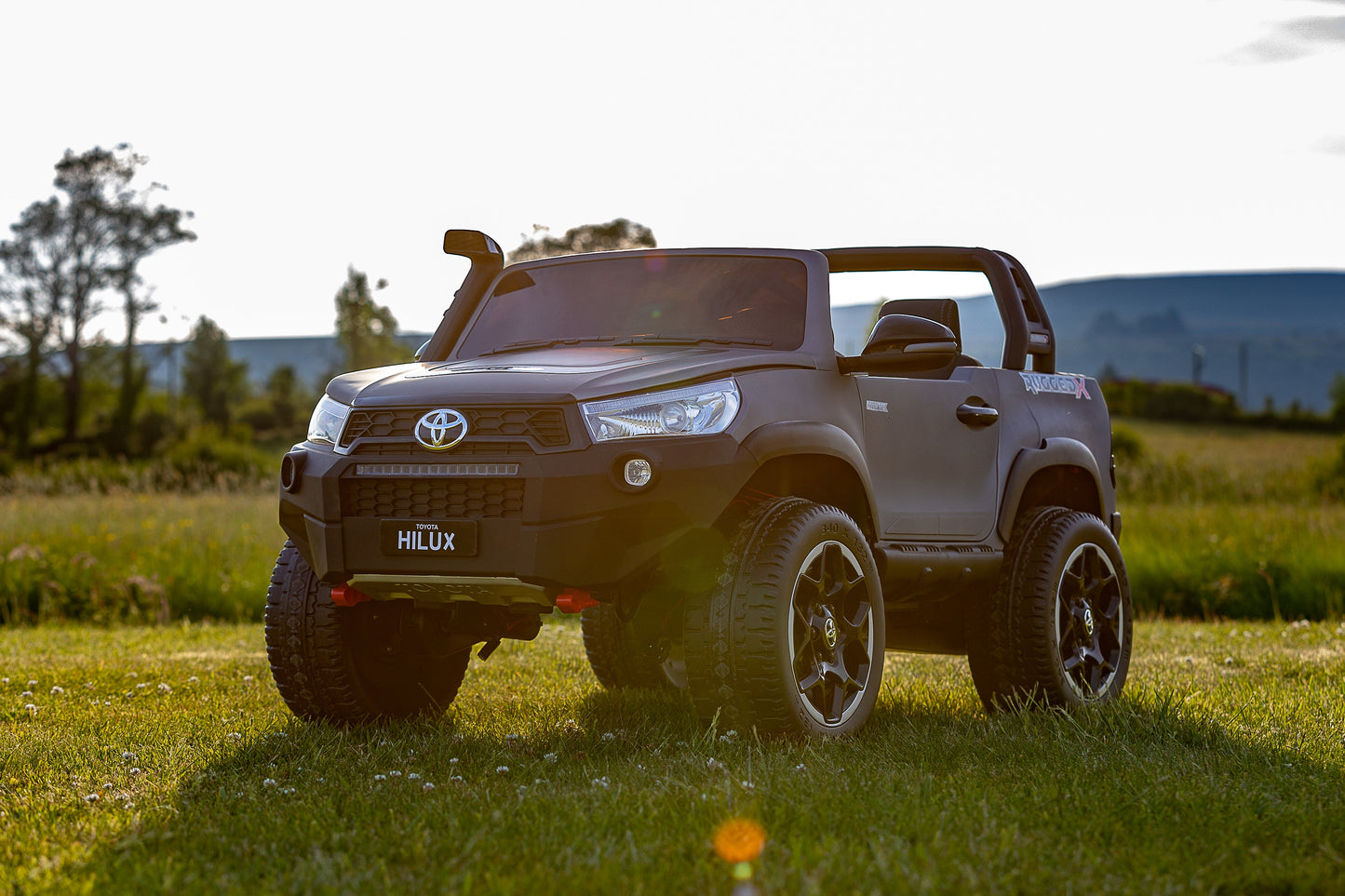 Licensed Toyota Hilux Grey RuggedX 2-Seater Ride-On Jeep