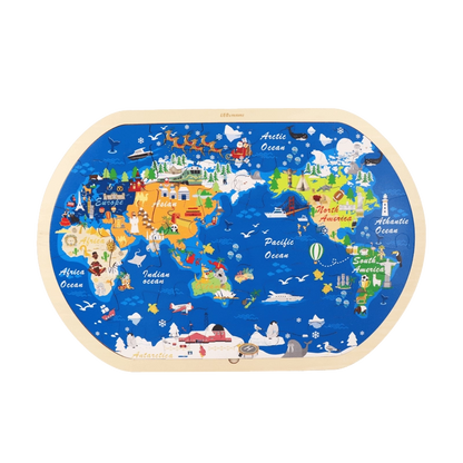 Leo & Friends World Tour Kid’s Jigsaw Puzzle – 48-Piece Wooden Educational Puzzle for Kids 3–6