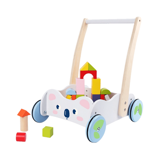 Leo & Friends Wooden Push and Pull Block Walker 12M+
