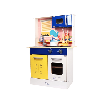 Leo & Friends Wooden Light & Sound Kitchen Set – Pretend Play Cooking 3+