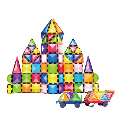 Leo & Friends Magnetic Tiles Puzzle – 100 PCS Building Set 3+