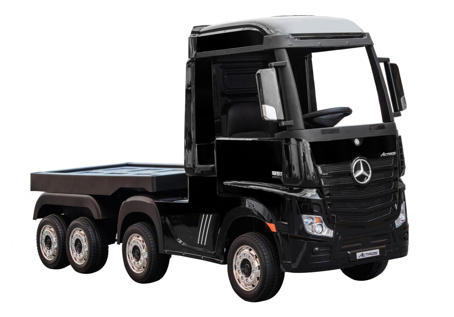 Licensed Mercedes Benz Black 24V Actro Lorry with Trailer - In Stock