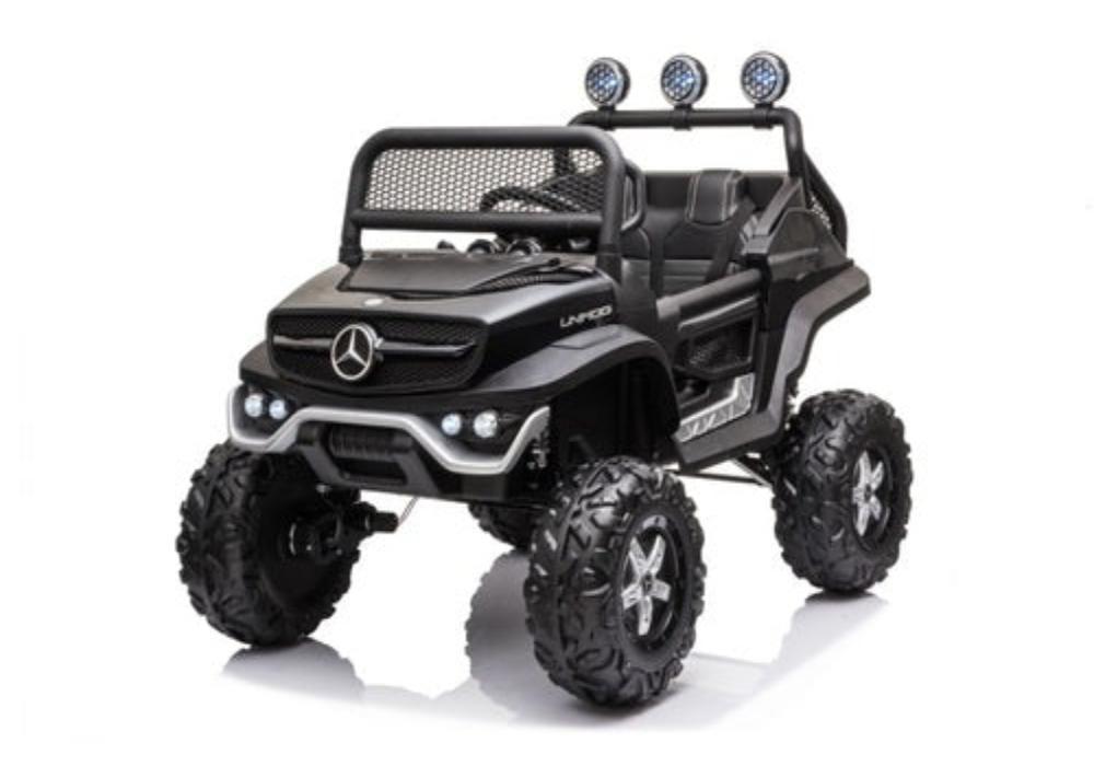 Black Mercedes Unimog Ride On Electric Jeep (Open Box)