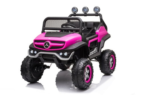 Mercedes Benz Pink Unimog Ride On Jeep for Kids (Ex-Display)