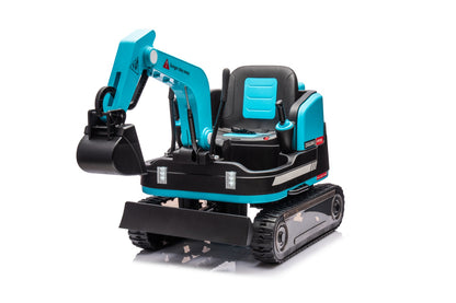 24V Mini Ride On Electric Digger in Blue