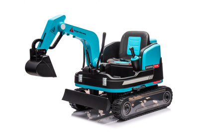 24V Mini Ride On Electric Digger in Blue