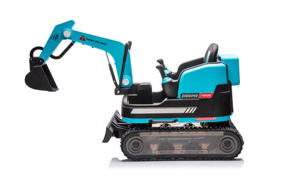 24V Mini Ride On Electric Digger in Blue