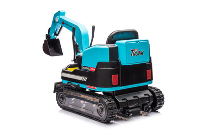 24V Mini Ride On Electric Digger in Blue
