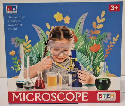 Kids’ Microscope Science Kit (Ages 3–12, 300x Zoom)