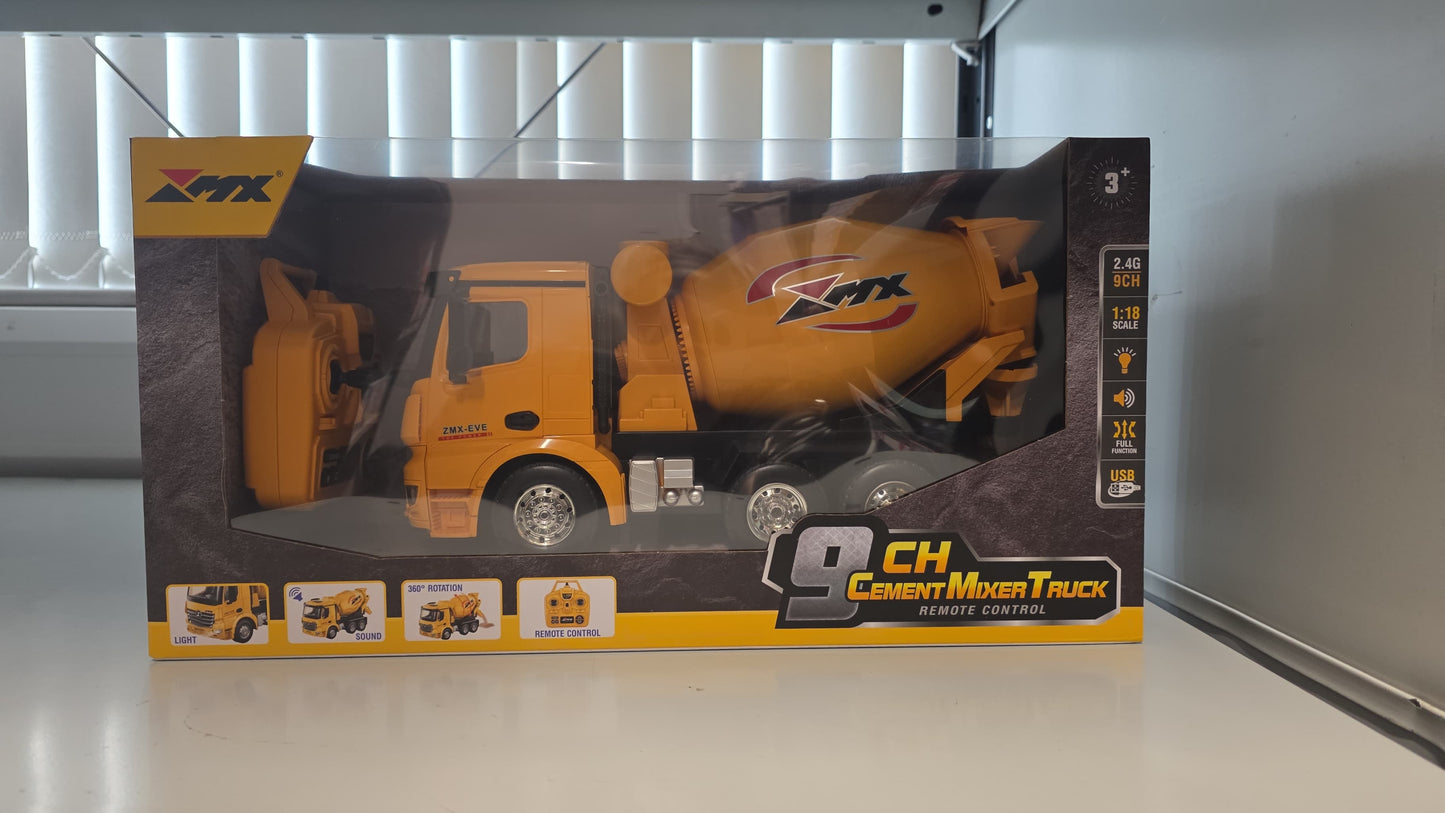ZMX Engineering Cement Mixer Truck Toy with Remote Control
