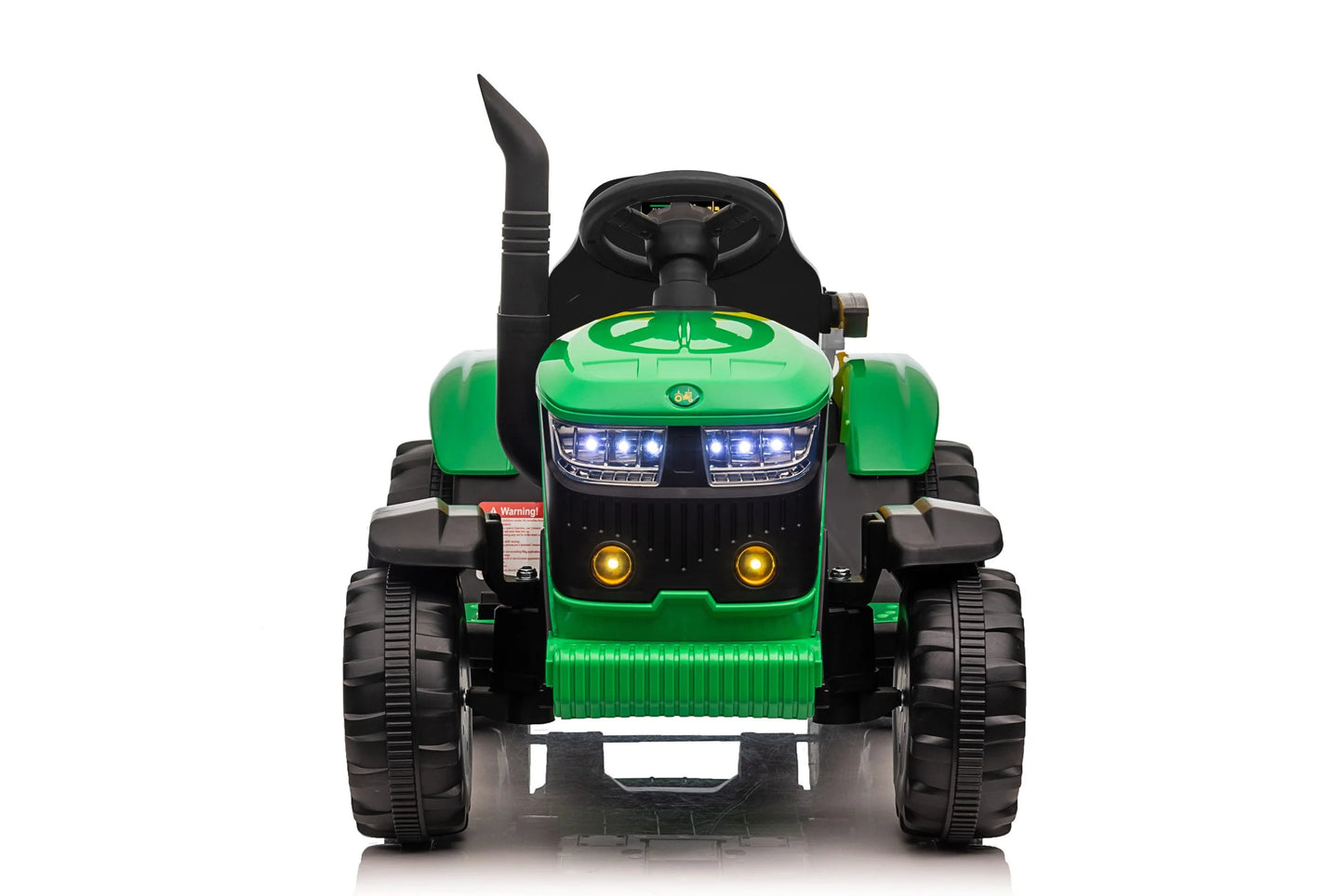 Kids Ride On Electric Tractor and Trailer in Green | 12V