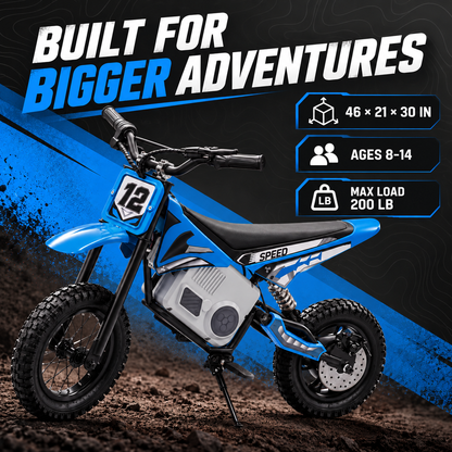 Pre-Order - 36V Electric Mini Dirt Bike | Blue - Age 6+