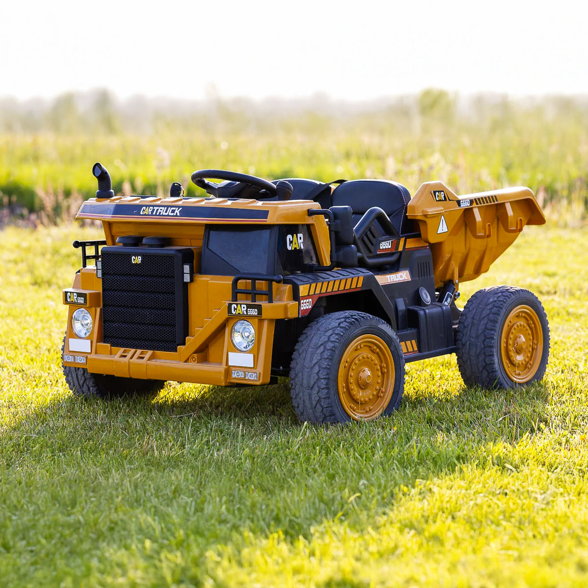 Xmas Club - Kids Yellow Ride On Electric Dumper Truck