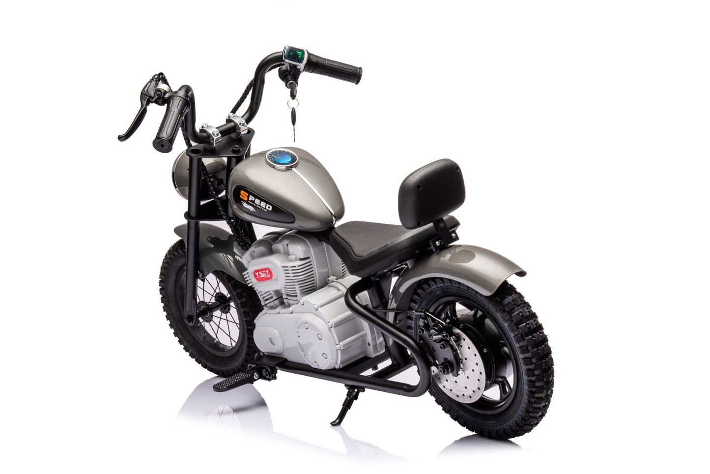 Xmas Club - 36V Electric Chopper Ride On with Twist Grip Throttle | Grey - Age 7+