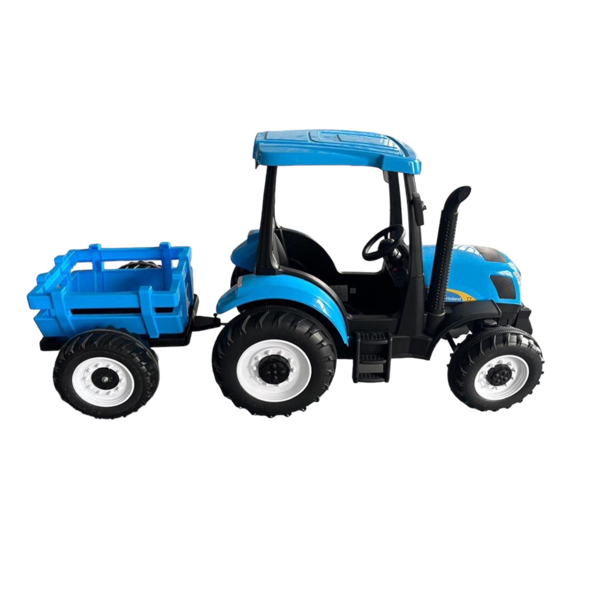 Blue toy tractor online