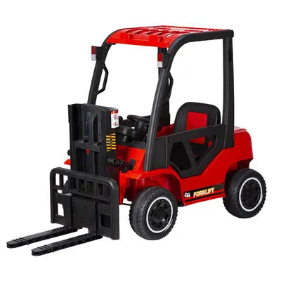 red fork lift ride on play toy