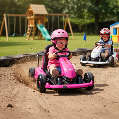 24V Childrens Ride-on Electric Go-Kart with Parental Control