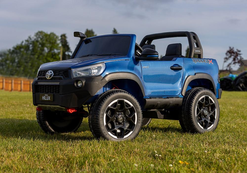 Licensed Toyota Hilux Blue RuggedX 2-Seater 24V Ride-On Jeep