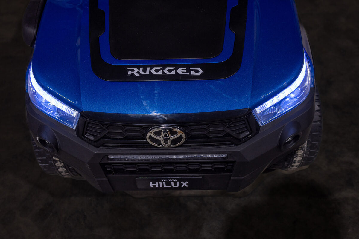 Licensed Toyota Hilux Blue RuggedX 2-Seater 24V Ride-On Jeep