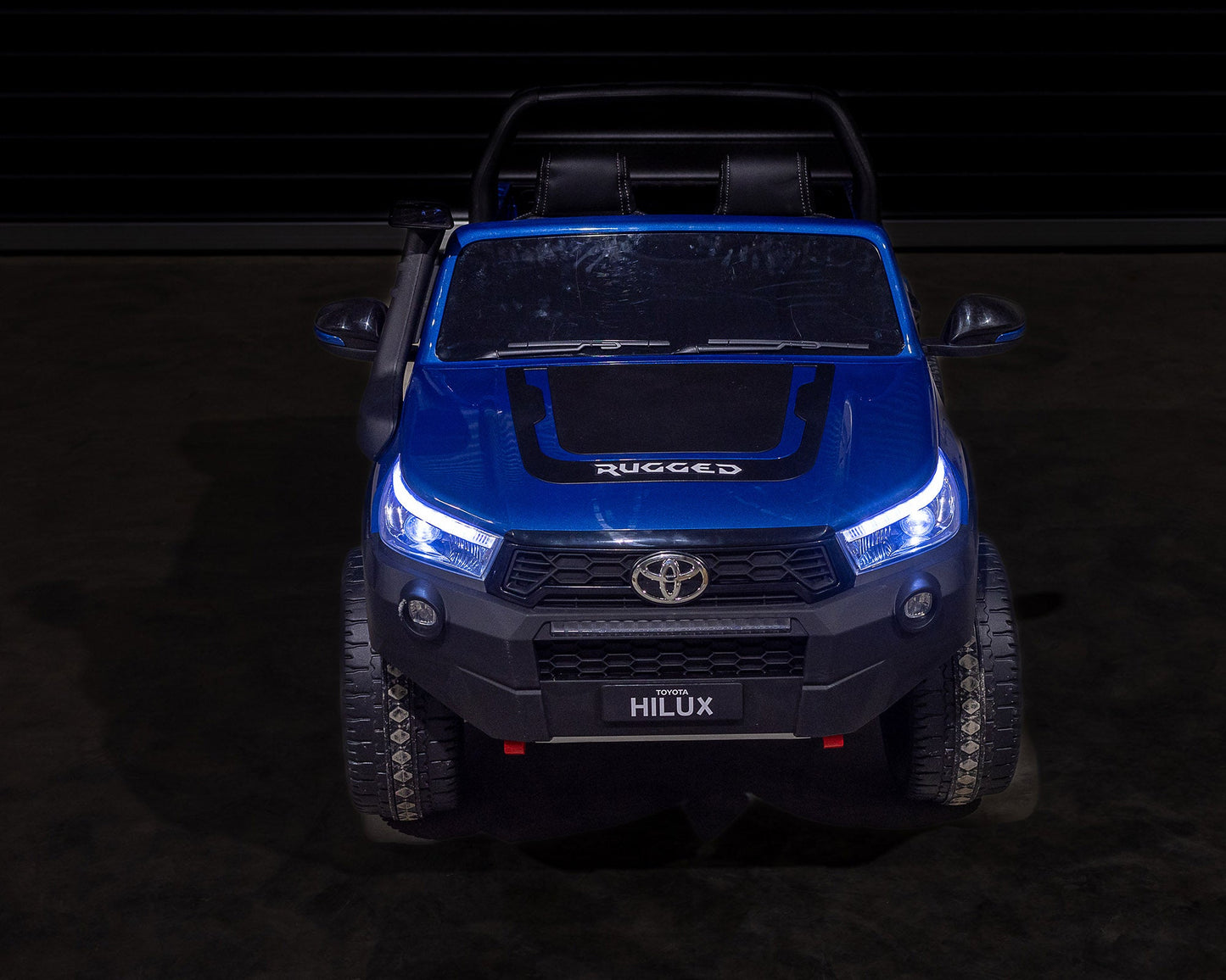 Licensed Toyota Hilux Blue RuggedX 2-Seater 24V Ride-On Jeep