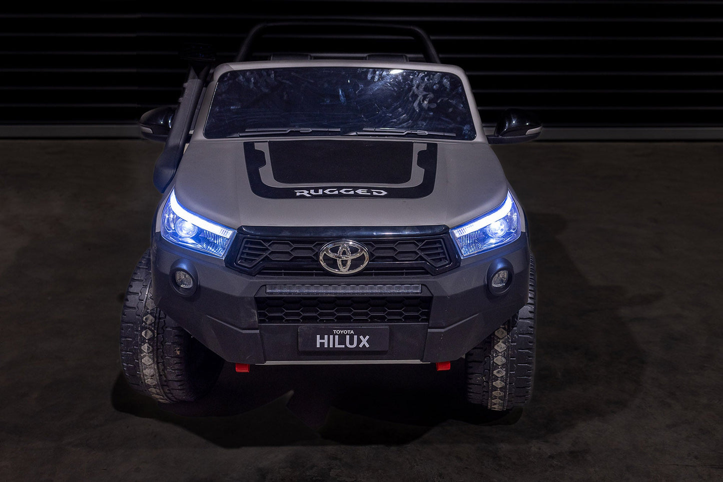 Licensed Toyota Hilux Grey RuggedX 2-Seater Ride-On Jeep