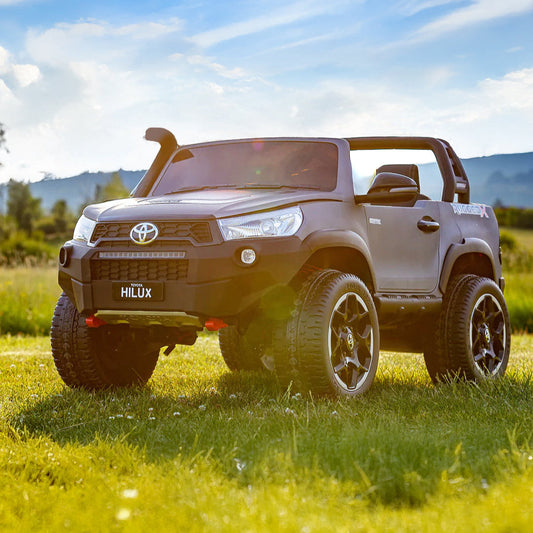 Licensed Toyota Hilux in Grey RuggedX Two Seat Ride On Jeep