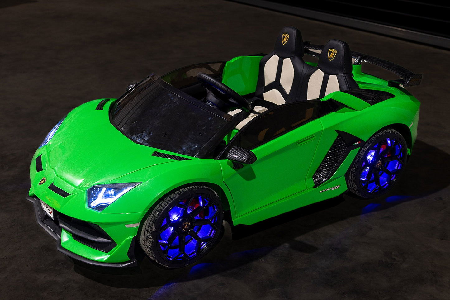 Licensed Green Lamborghini Ride-On Electric Outdoor Car - In Stock