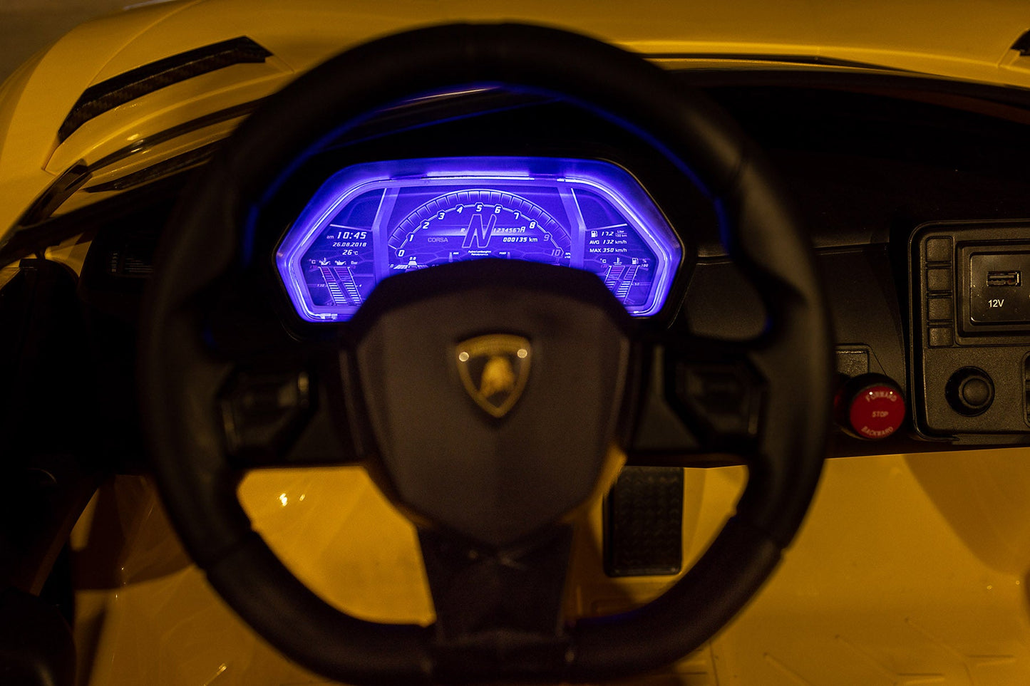 Lamborghini Yellow Kids Electric Ride On SuperCar (Ex-Display)